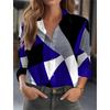Women's Fashion Geometric Buttons Blouse Lapel Neck Blouse Top Womens Long Sleeve Shirts 2025 New Spring Autumn Female Clothing