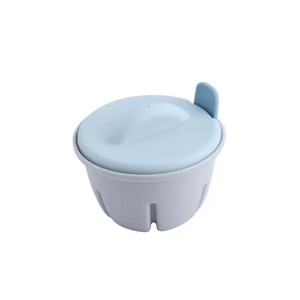 2 Piece Heat-resistant Kitchen Microwave Egg Cooker 1/2 Cavity Egg Steamer Egg Poacher Breakfast Blue 1 Grid