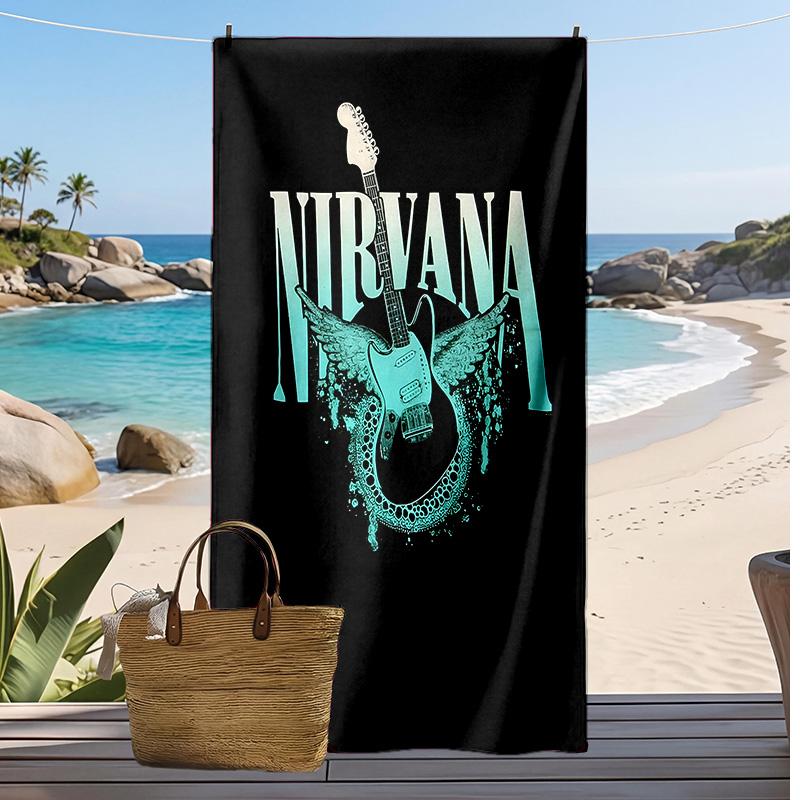 Nirvana Printed Quick Dry Beach Towel Super Absorbent Soft Lightweight Bath Towel for Pool Summer Travel