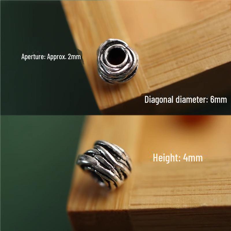 Retro Triangle Wool Ball Spacer Beads for DIY Geometric Jewelry Making