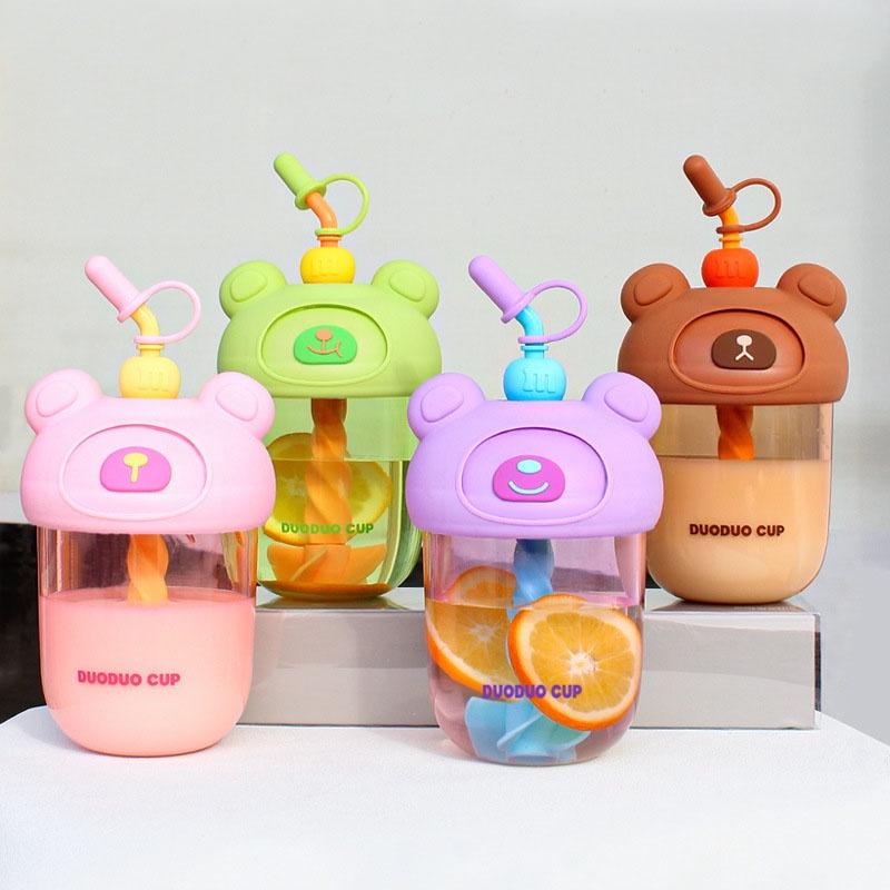 Modern And Minimalist Style Straw Cup For Students And Children Easy To Carry 600ml