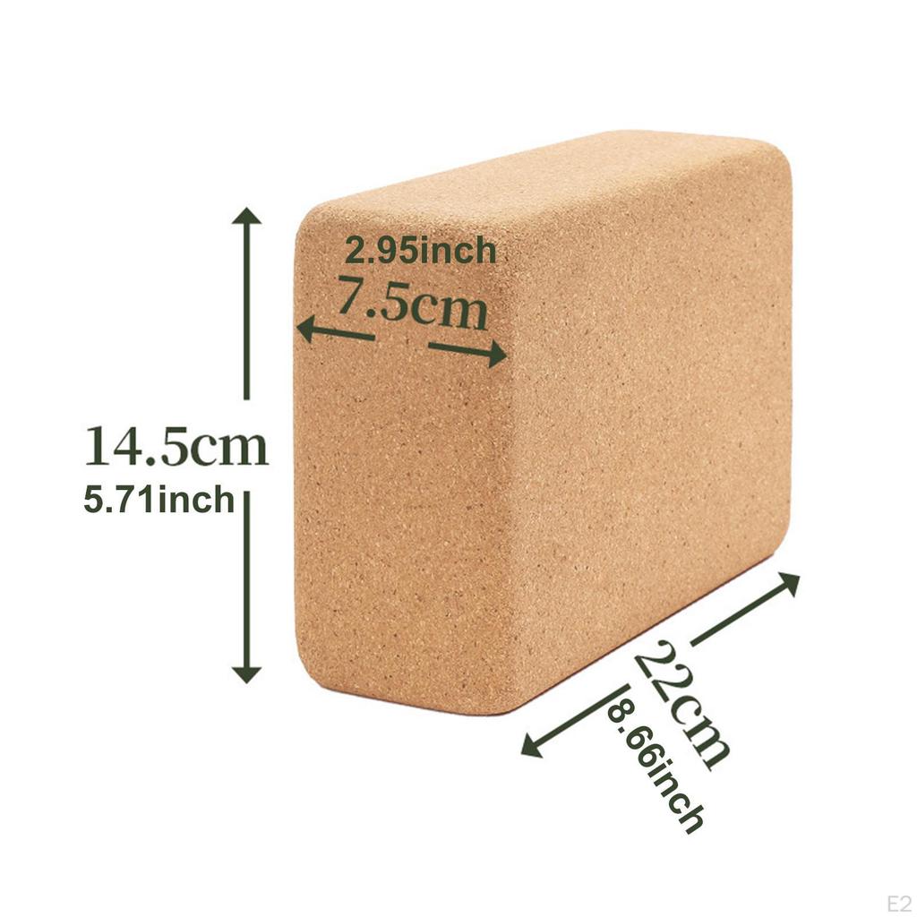 Kork Yoga Block Übungs Hilfsmittel Holz Zubehör für Fitness Home Gym