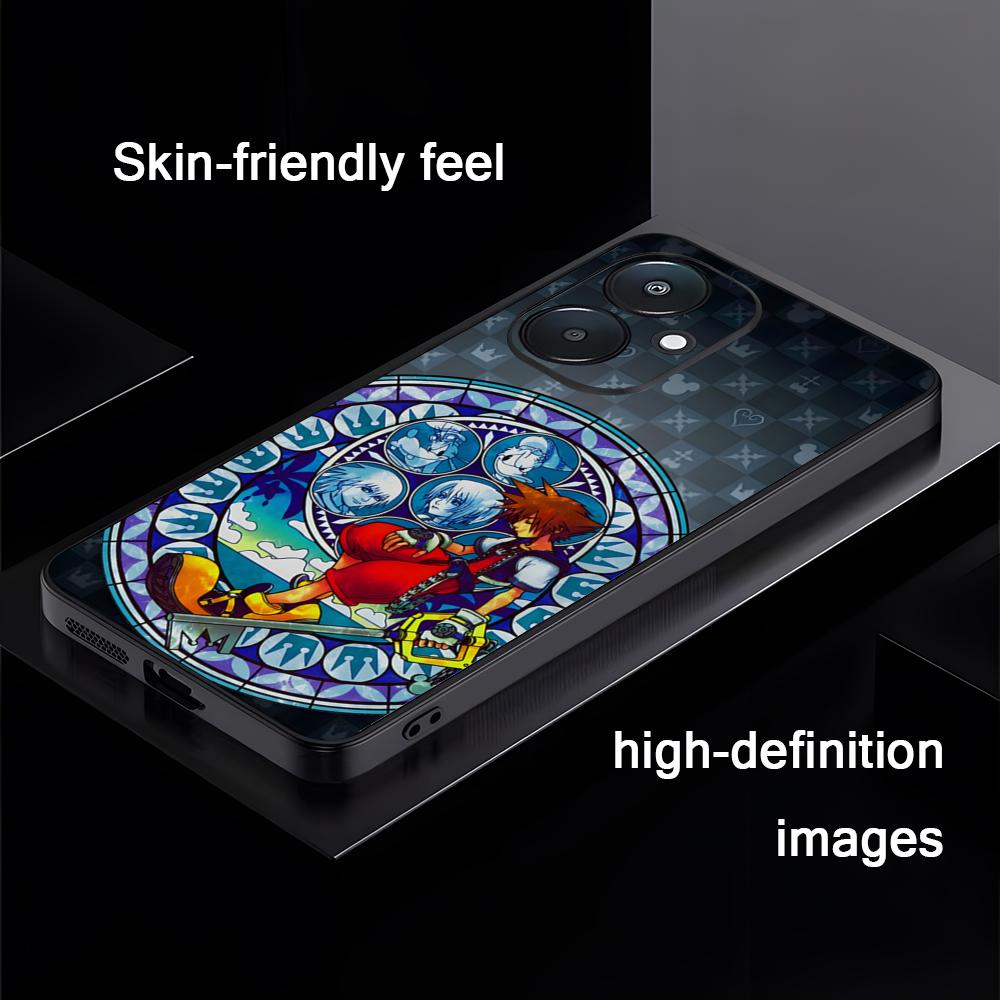 Hot Kingdom Hearts Game Phone Case For Xiaomi Redmi Note 13,12,11, 10 Pro Plus S,  5G, 12S, Luxury Soft Black Phone Cover