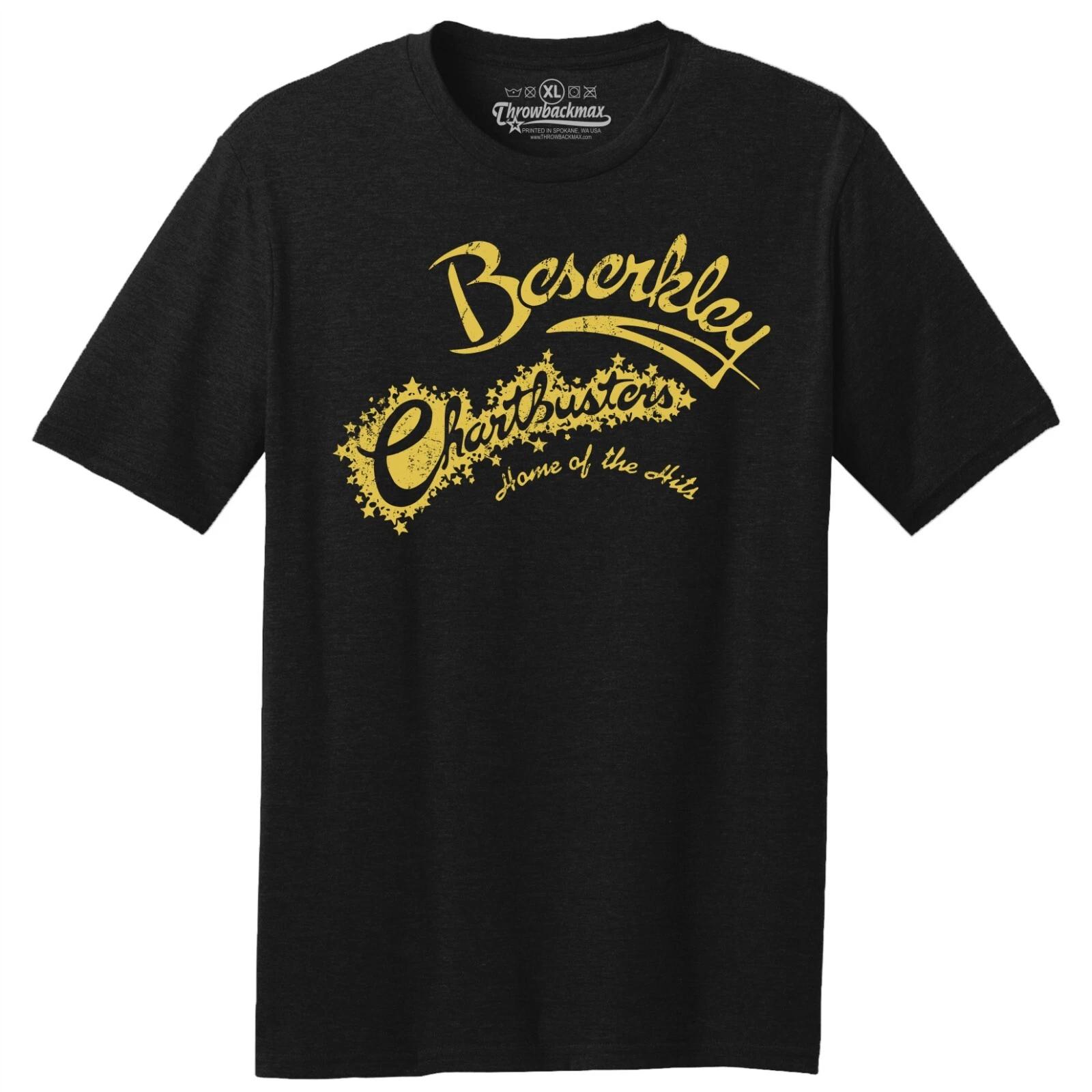 

Throwbackmax Beserkley Record Label Classic Cut, Premium Tri-Blend Black T shirt 4XL