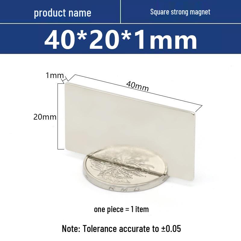 N52 40mm Neodymium Iron Boron Square Magnet Strip
