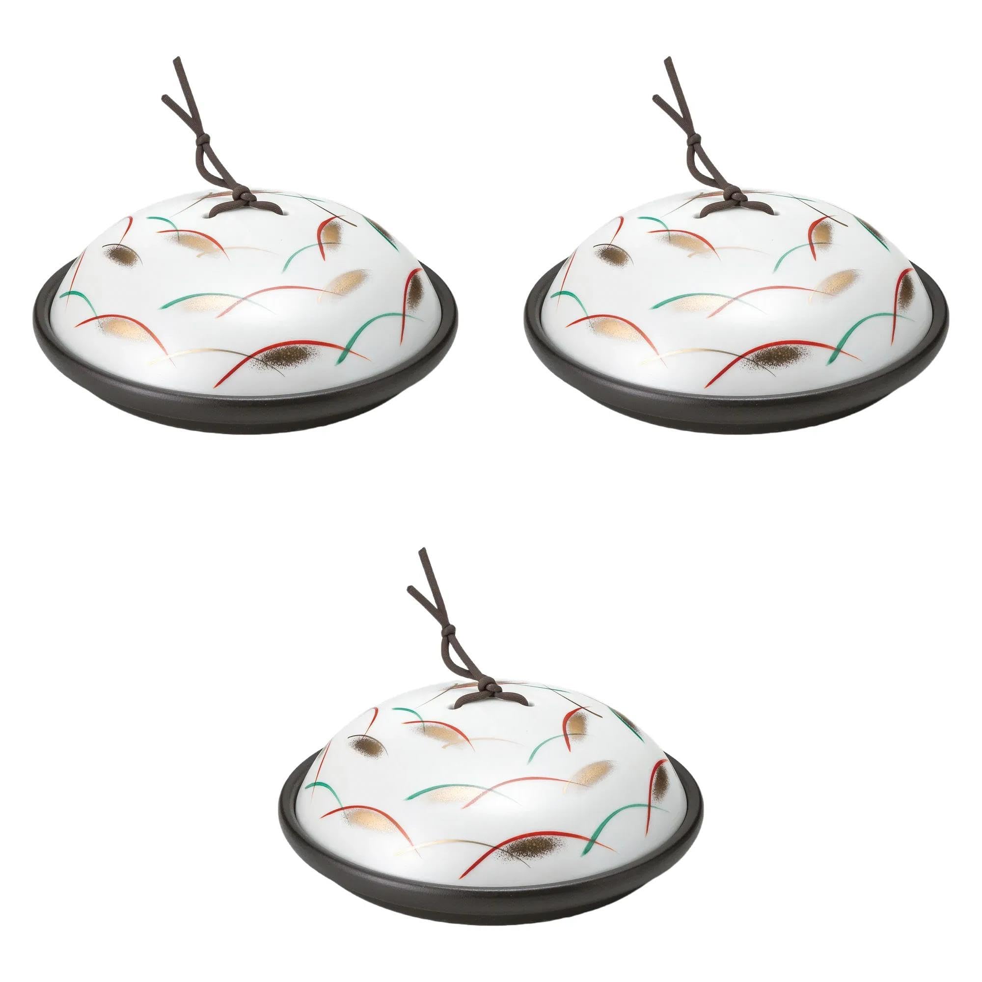 

Set of 3 Black Glazed Silver Musashino Ceramic Plates x Ceramic Plates with Reinforced Lids by Setomonohonpo [17 7cm]