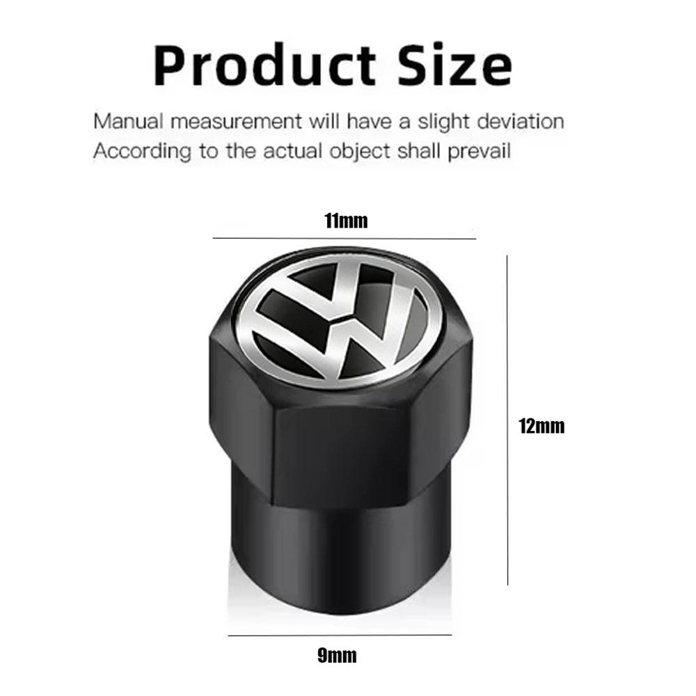 ZDFVU1 For VOLKSWAGEN VW 4pcs Metal Car Wheel Tire Valve Caps Stem Case Covers For VW Volkswagen Golf Polo Passat Tiguan Touran Jetta A