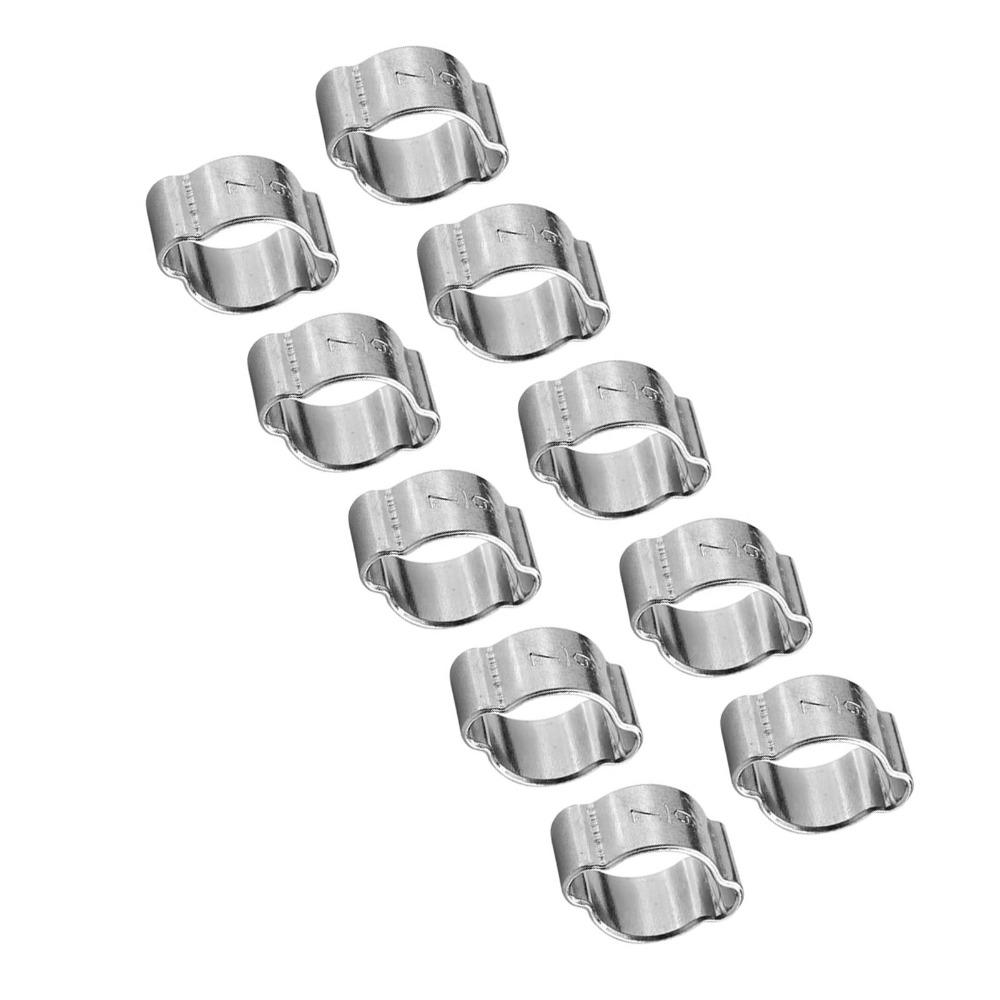 10pcs O Clip Double Ear Hose Clamps Iron Zinc Plated Adjustable Hose Clamps  Hose Fastening