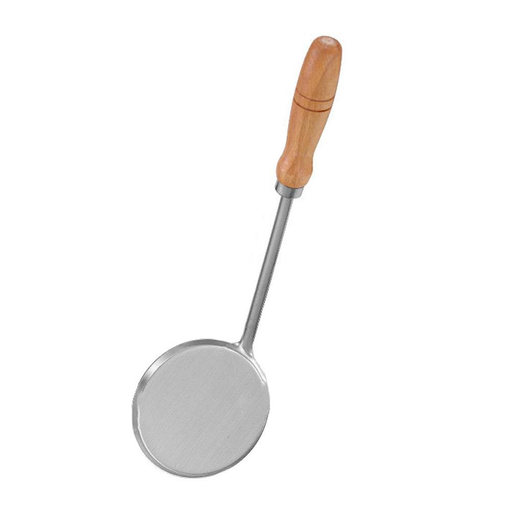 

Flat Frying Spoon Stainless Steel Food Grade Long Handle Skimmer for Home Cooking Frying Oil Drain Turnip Strips Cake Making 40X10.5CM