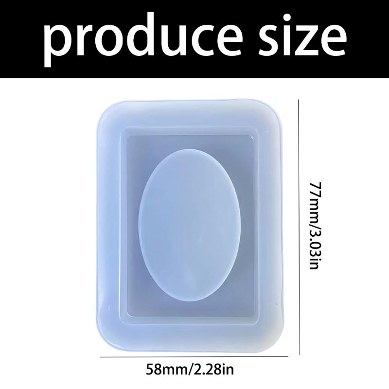 Flexible Silicone Mold 77x58mm Jewelry Making Accessories Moulds Suitable for Resin Pendant Keychain Badge Making
