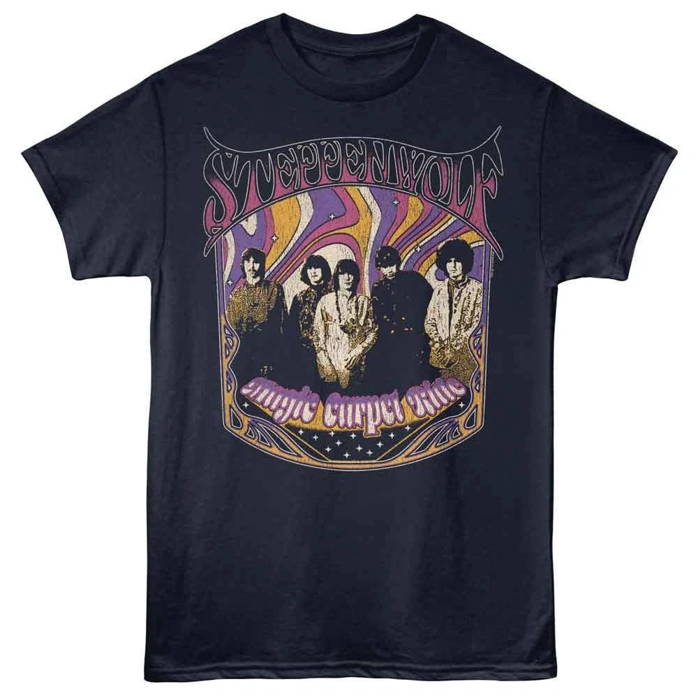 Steppenwolf - Carpet Ride - Blue - Front Print Unisex Short Sleeve Children s T-shirt 130