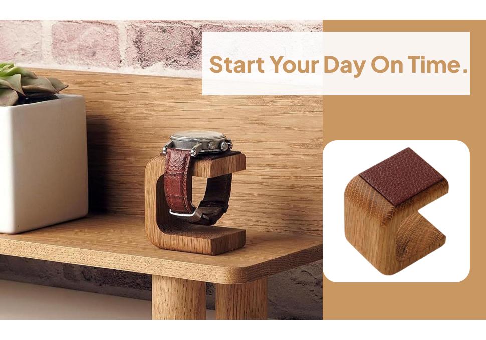 Wood Watch Stand for Men, Counter Jewelry Stand, Accessory Bracelet Storage