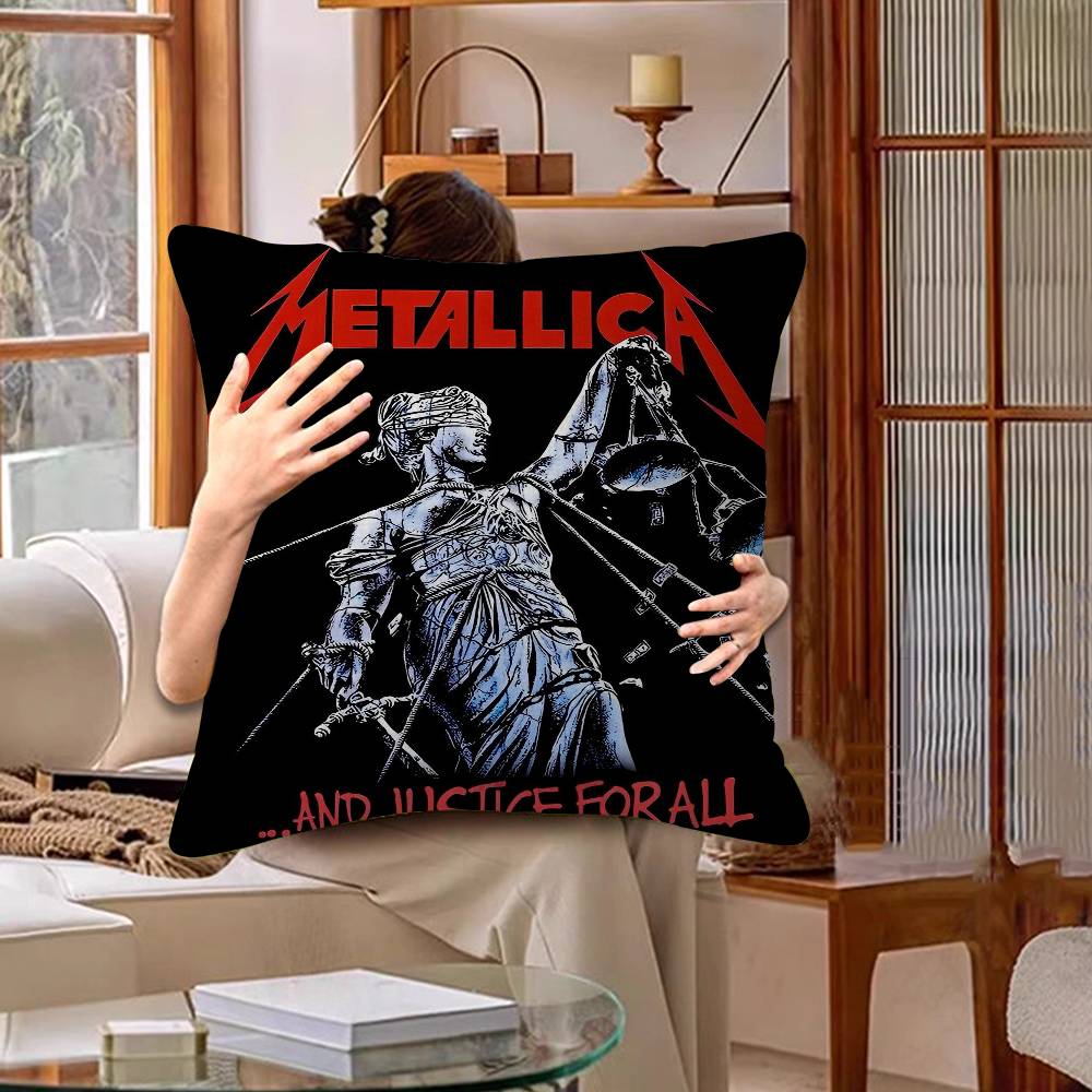 Band M-METALLICA Cool Office Cushion Pillowcase Car Cushion Cover45X45CM Lumbar Pillowcase Sofa Pillowcover