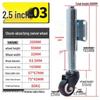 Shock-Absorbing Rubber Silent Wheel Caster (2" to 5") - Polyurethane with Spring Mechanism