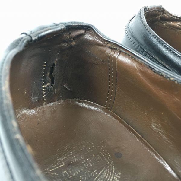 Pre-80s Vintage FLORSHEIM Plain Toe Business Shoes Black size 9D 26.0-27.0 Men's(USED)