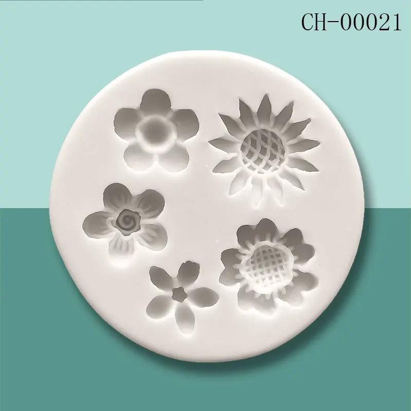 

Набор лепестков роз, форма для помадки для торта, легкосъемная силиконовая форма для шоколадного печенья, аксессуары для украшения 21