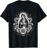 Cosas Mexicanas Apparel Co Virgen de Guadalupe Virgin Mary Virgencita Floral Tee