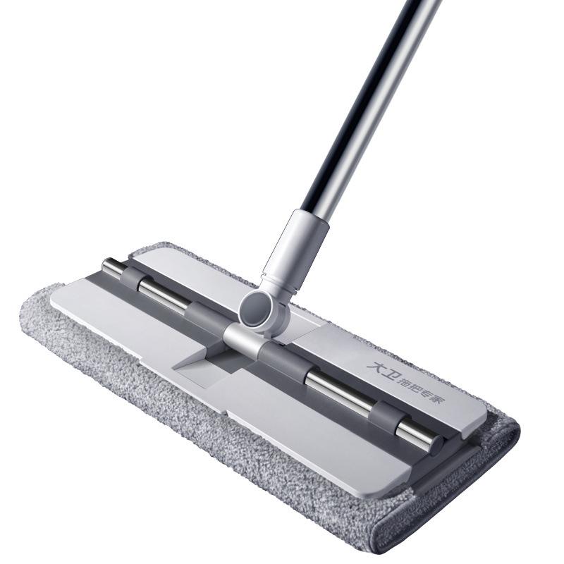 David 2021 Flachmopp: Freihändig, Doppelte Verwendung für Trocken- und Nassreinigung