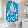 TU Winter Snowflake Shower Curtain Set Waterproof Festive Holiday Bathroom Decor Backdrop Xmas Pattern Fabric