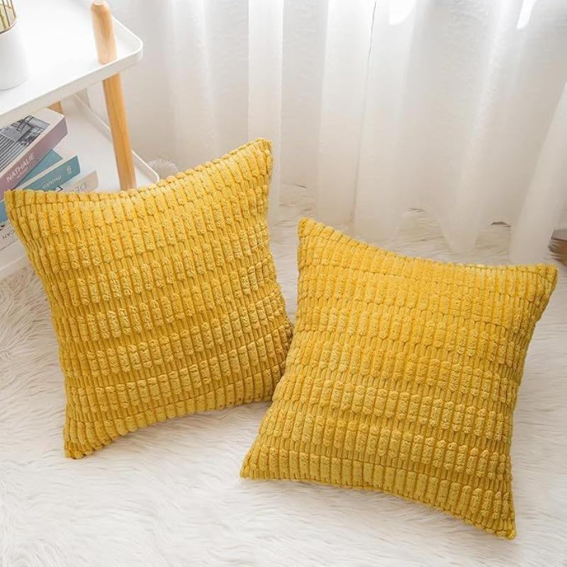 Soft Throw Pillow Covers Knitting Fur Solid Color Sofa Cushion Cover Waist Pillow Case Pillow Case Protector Office Sofa