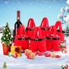 1Pcs Merry Christmas Gift Treat Candy Wine Bottle Holder Santa Claus Suspender Pants Trousers Decor Christmas Gift Bags Cute