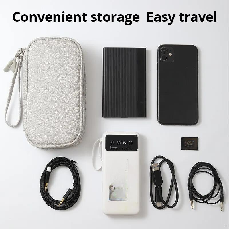 Travel Portable Digital Product Storage Bag  Data Cable Organizer Headset Charging Treasure Box Bag