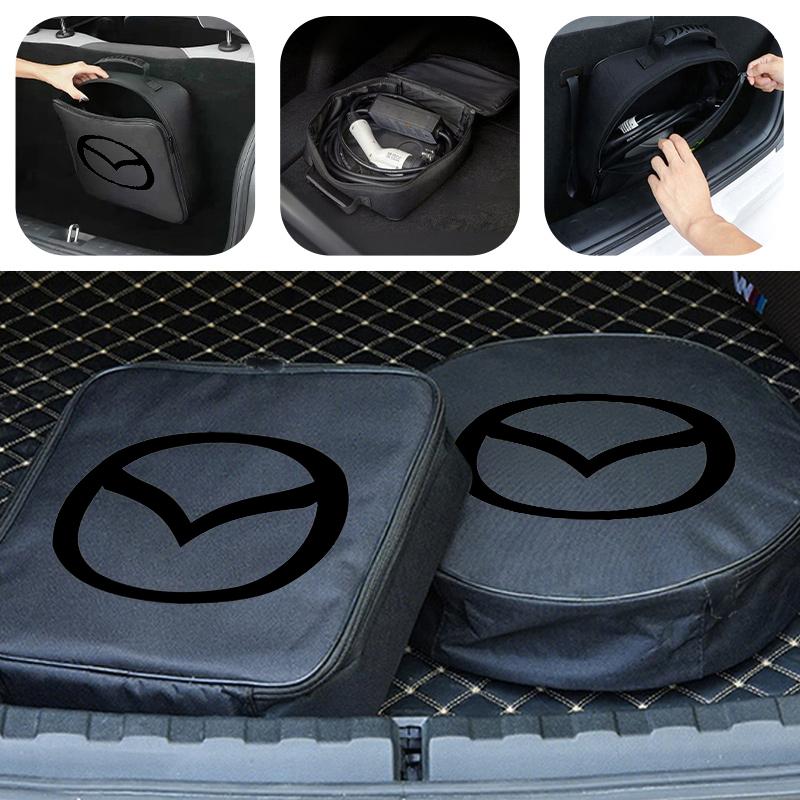 Car Charging Cable Storage Box New Energy Charger Portable Bag For Mazda 3 CX3 CX4 CX5 CX7 CX8 CX9 CX30 RX7 Atenza Axela GH4
