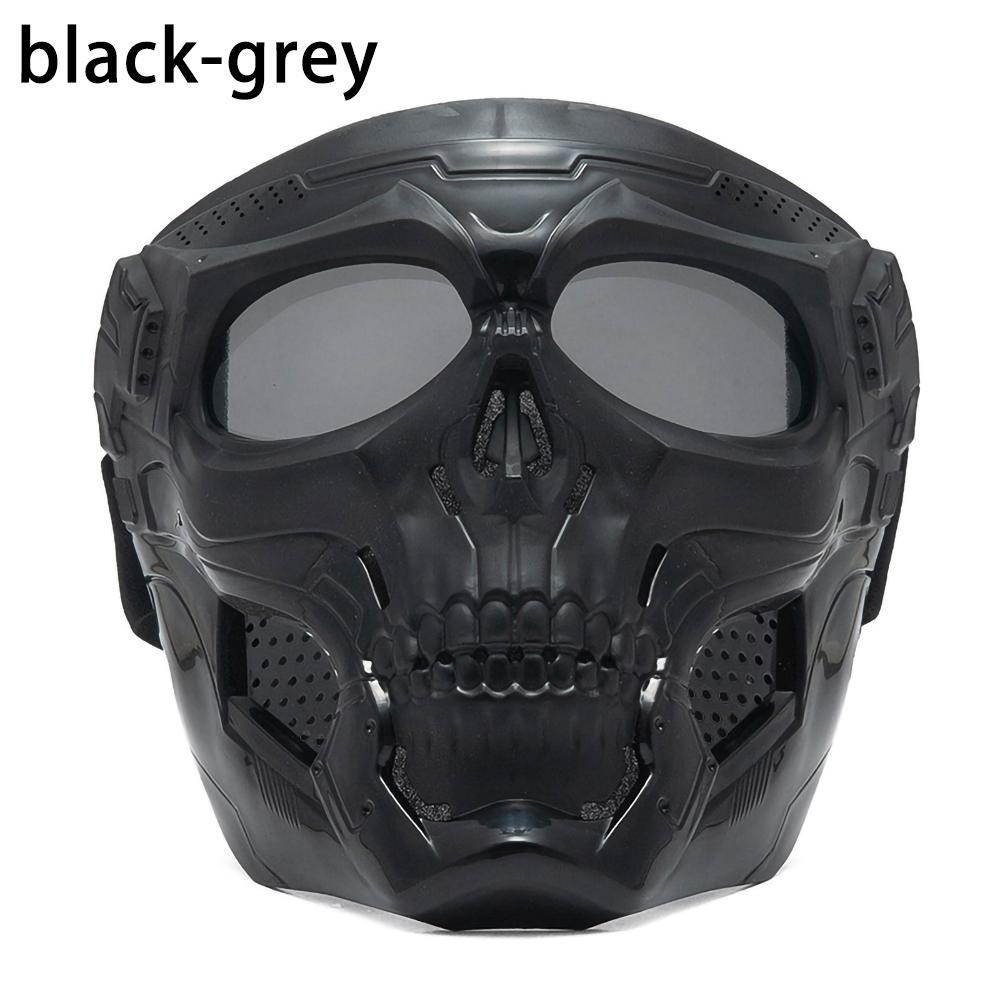 Cycling Colored Goggle Motorcycle Skull Skeleton Mask Windproof Full Face Mask Paintball Game Tactical Protection Helmet Mask
