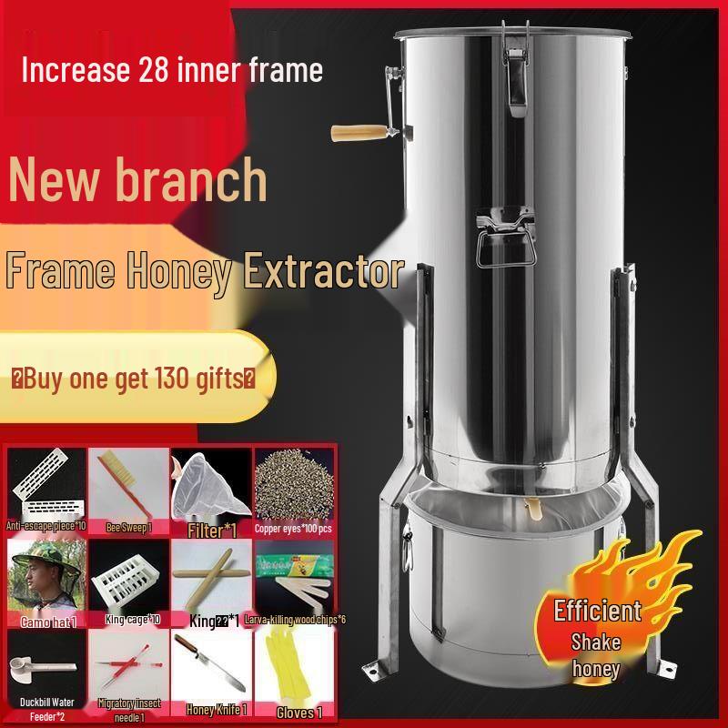 Thickened Stainless Steel Honey Extractor & Spinner Set for Beekeeping