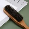 Men Beard Brush Wood Handle Boar Bristle Moustache Cleaning Brush Hairdressing Anti Static Barber Hair Styling Comb Shaving Tool