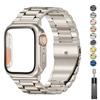 Change To Ultra 2+Titanium Metal Strap for Apple Watch 44mm 45mm 41mm 42mm 40mm 49mm for Iwatch 9 8 7 6 SE 5 Ultra 2 Case Strap