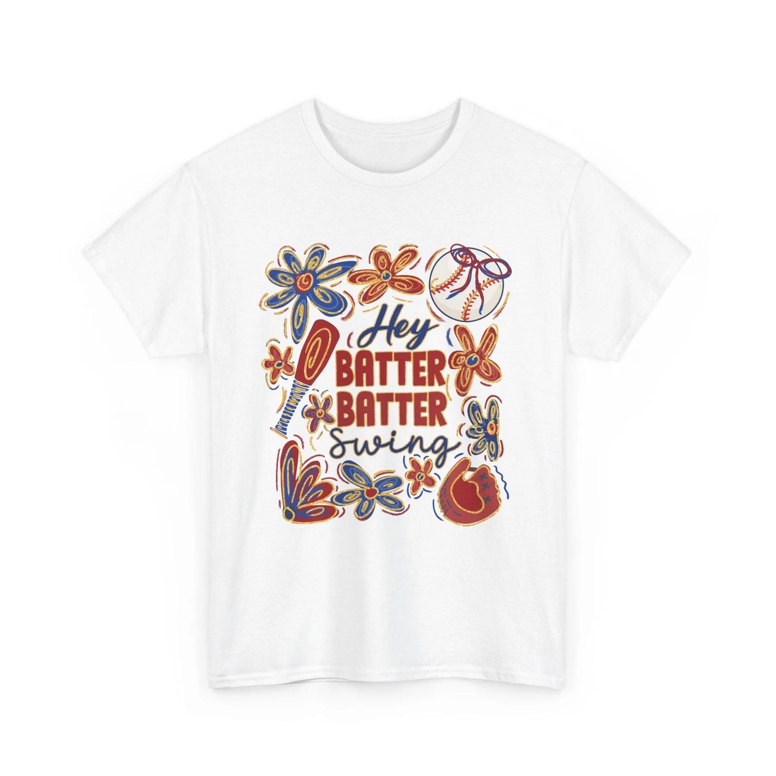 Baseball T-Shirt | Funny Baseball Fan Tee | Hey Batter Batter Basebal Shirt 2XL