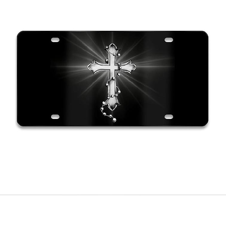 Mountain License Plate Mounta Front License Plate Peak Aluminum Decorative Licenses Plates, Natural Novelty Vanity Tag Black Car Plates, Car Tag With