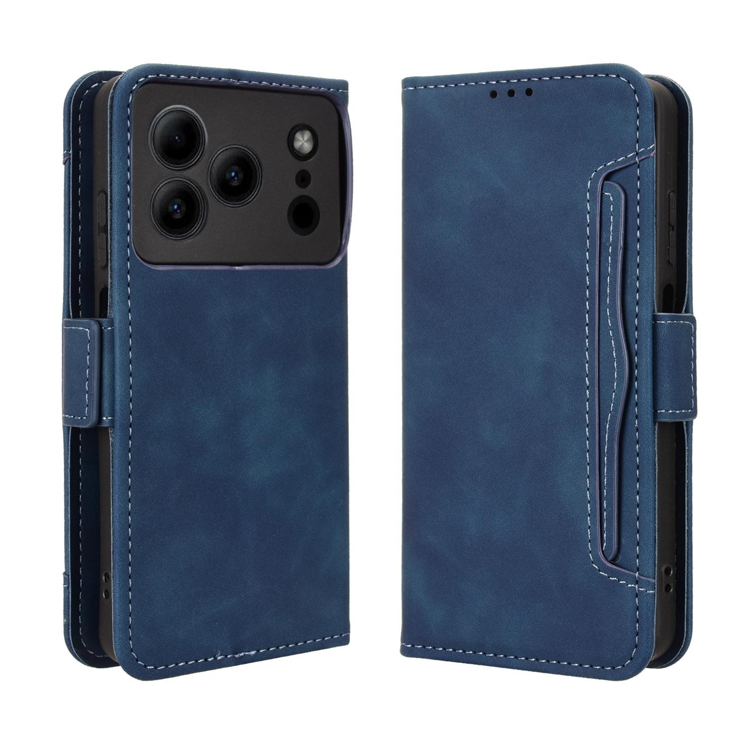 

Чохли-книжки для Doogee Note 56, Note 56 Pro зі штучної шкіри, повний захист корпусу, протиударний, міцний, ретро чохол для телефону синій