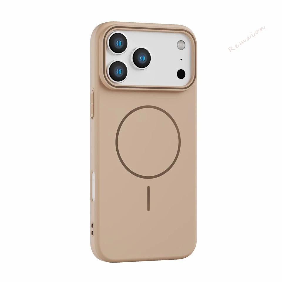 IPhone 14 15 16 Plus 11 12 13 16 17 Pro Max Air Matte Magsafe Luxury Wireless Charging CoverUltra Thin Magnetic Phone Case