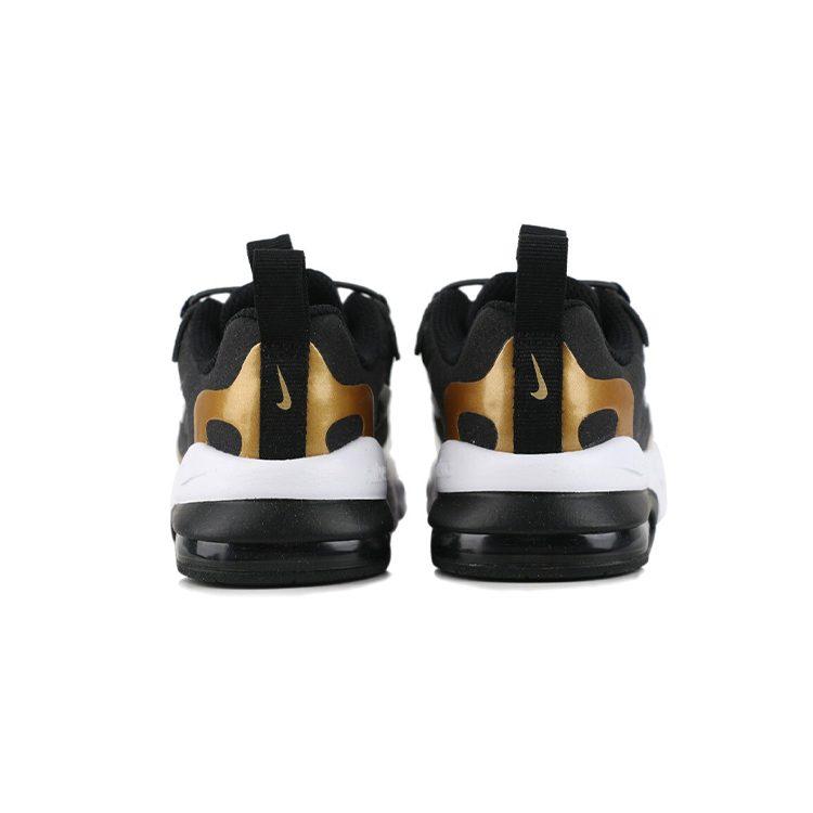 Nike Air Max 270 Cushioning Low top Running Shoes Black Gold Infant And Toddler CD2654-005