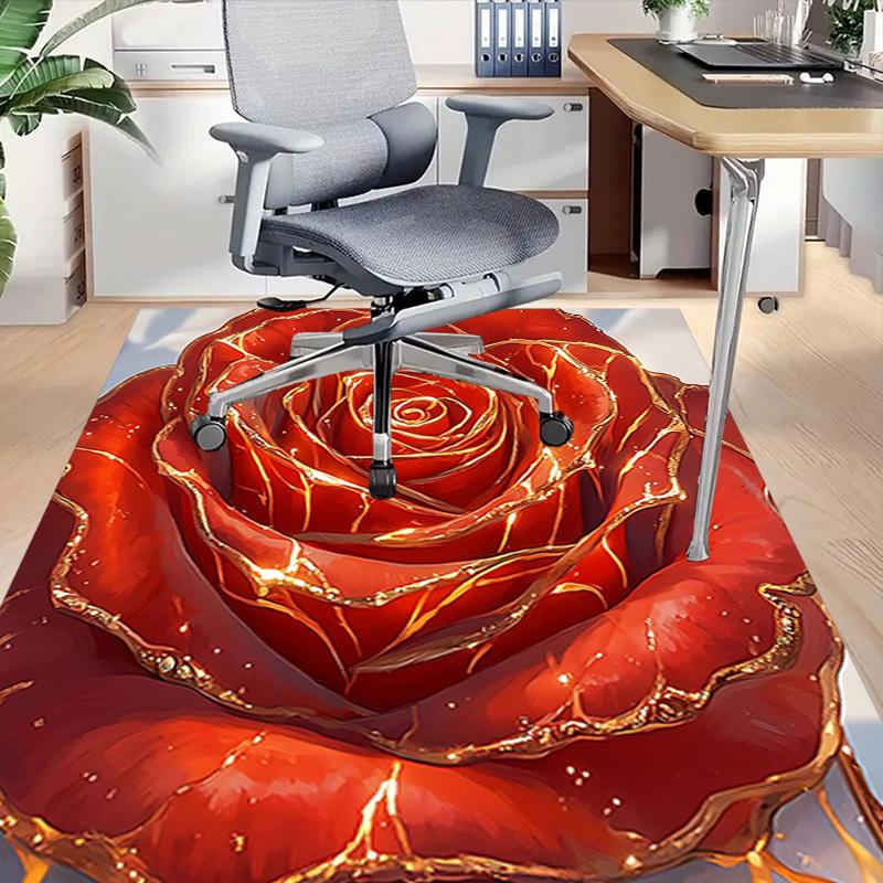 1PC Rose Gold Extra Large Non Slip Floor Carpet, Office, Family, Bedroom Large Area Rug Indoor Rugs, Vibrant Colors