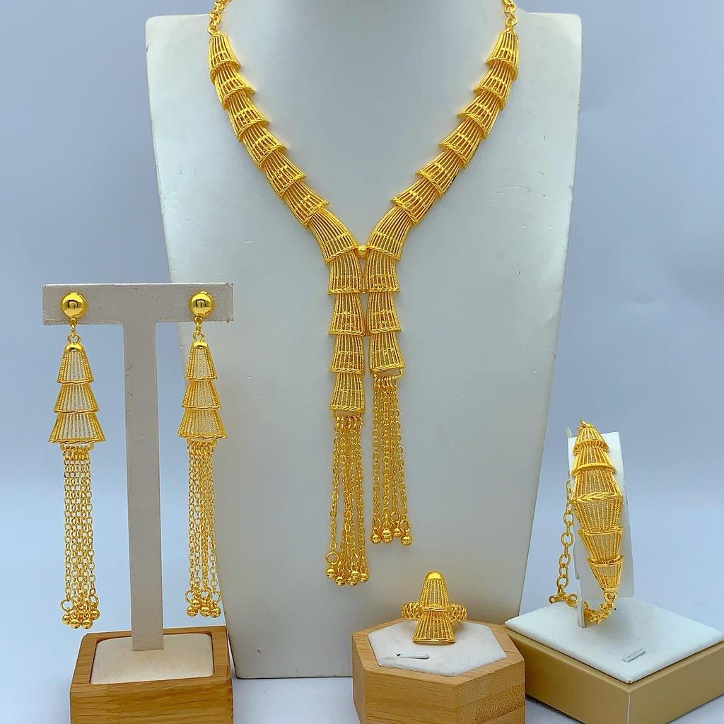 Dubai Wedding Jewelry Flowers Arab Middle East Africa Ethiopia Necklace Bracelet Ring Earrings 2026