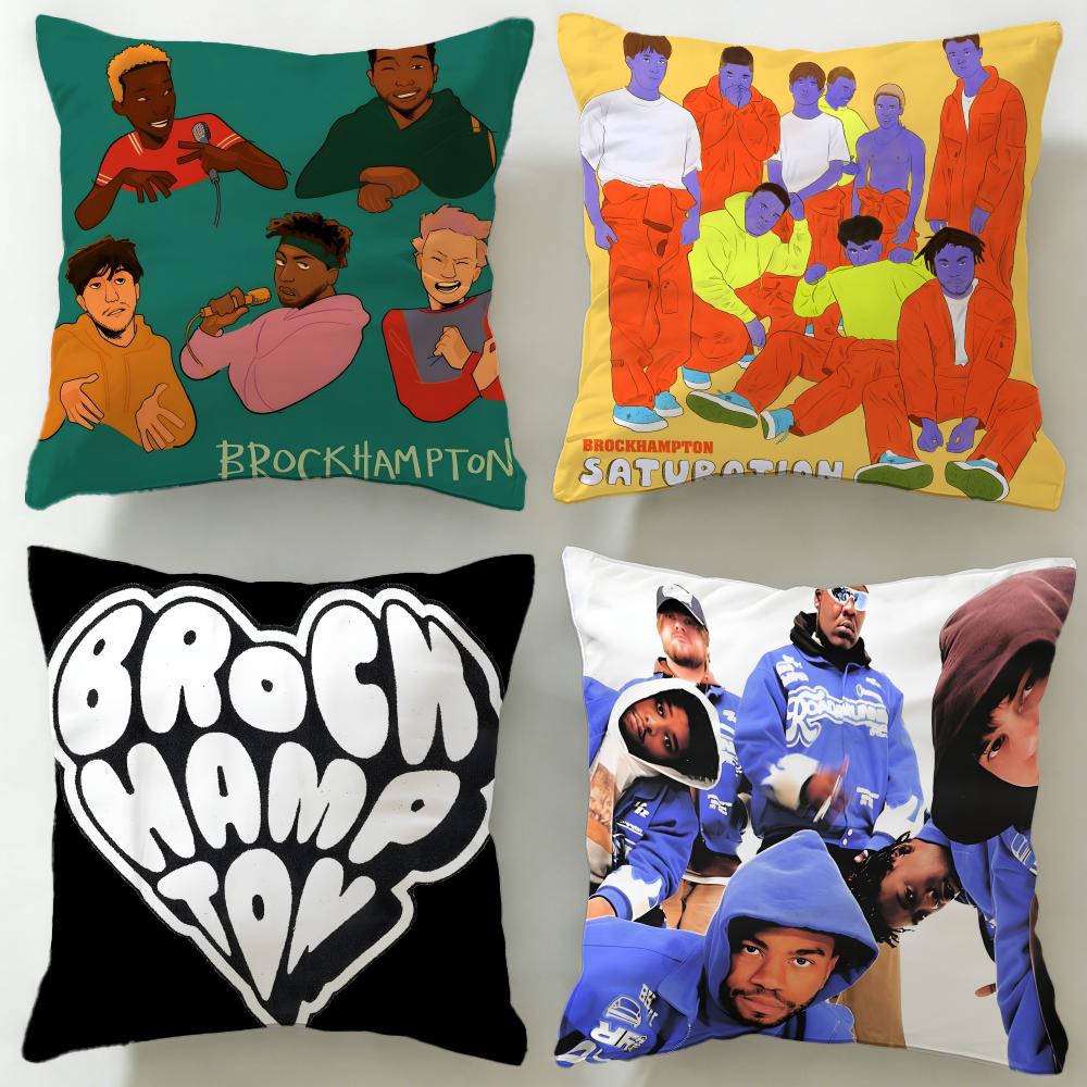 Stylish Bbrockhamptones Cushion Cover Soft EasyWash Pillow Case Versatile for Couch Bed Travel and Office