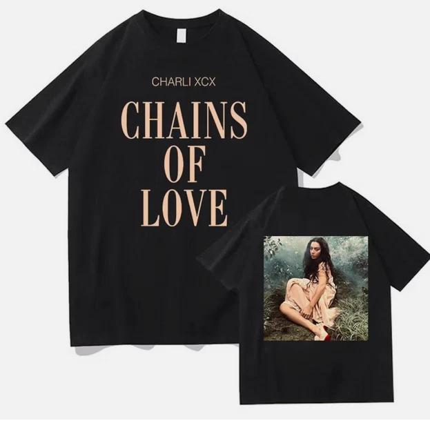Vintage Charli XCX Chains of Love Tour 2026 Double Sided T-Shirt XL