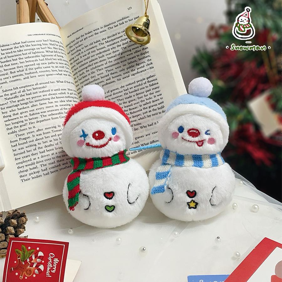 Christmas Snowman Plush Toy With Pp Cotton Filling For Holiday Gift Decor