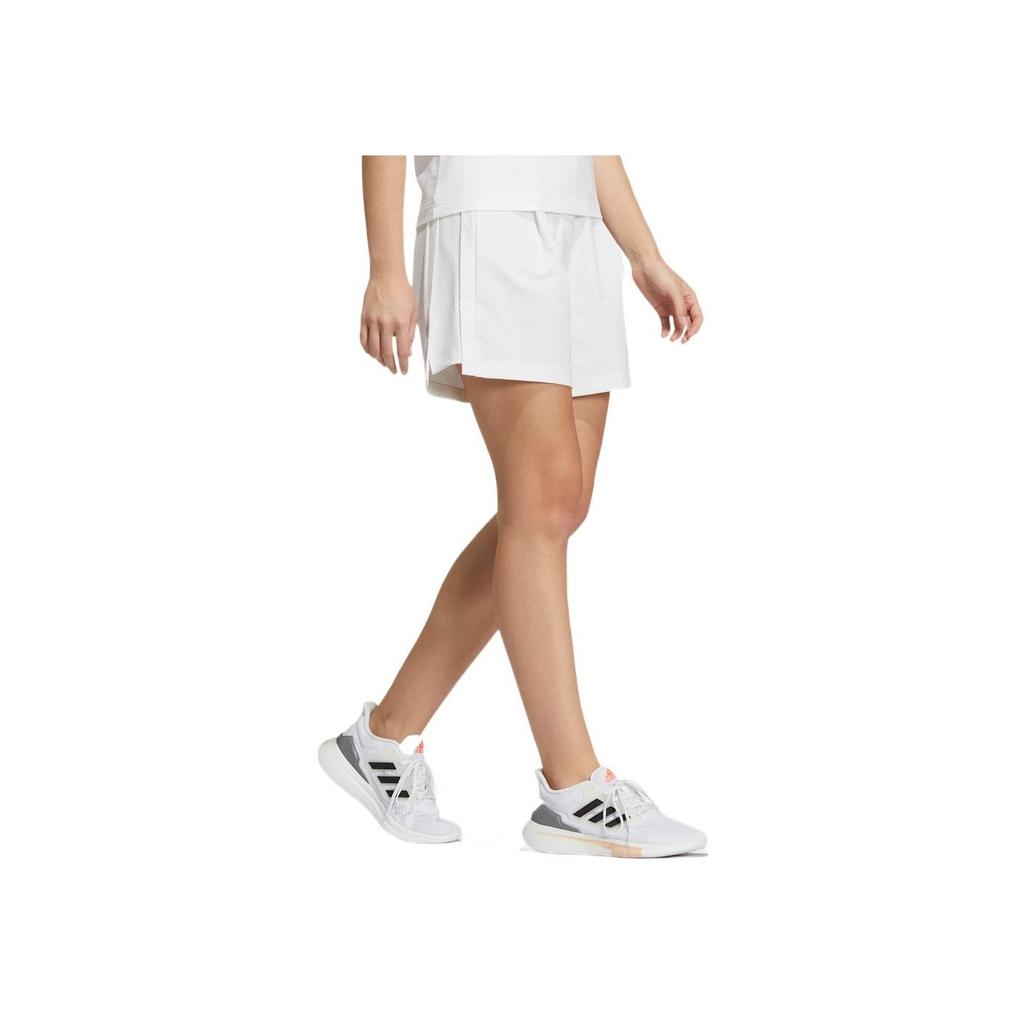 Adidas Solid Color Logo Casual Shorts Women Bottoms White HF2463