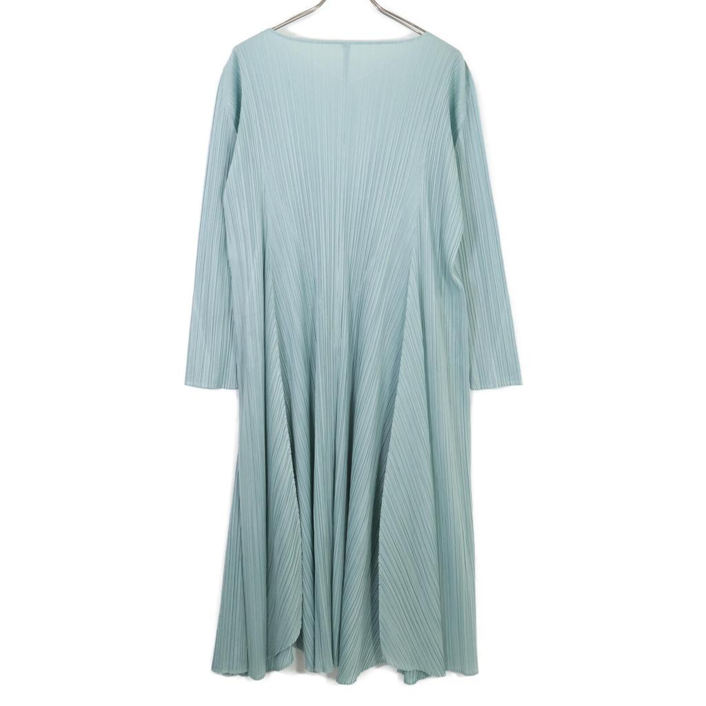 PLEATS PLEASE Light Green PP13-JH166 21AW Pleated Dress dress 4 blueUsed