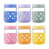 Glass Mason Jars with Silicone Sleeves 16 Oz Leak-Proof Meal Prep Jars Airtight BPA-Free Containers for Overnight Oats Yogurt Snacks