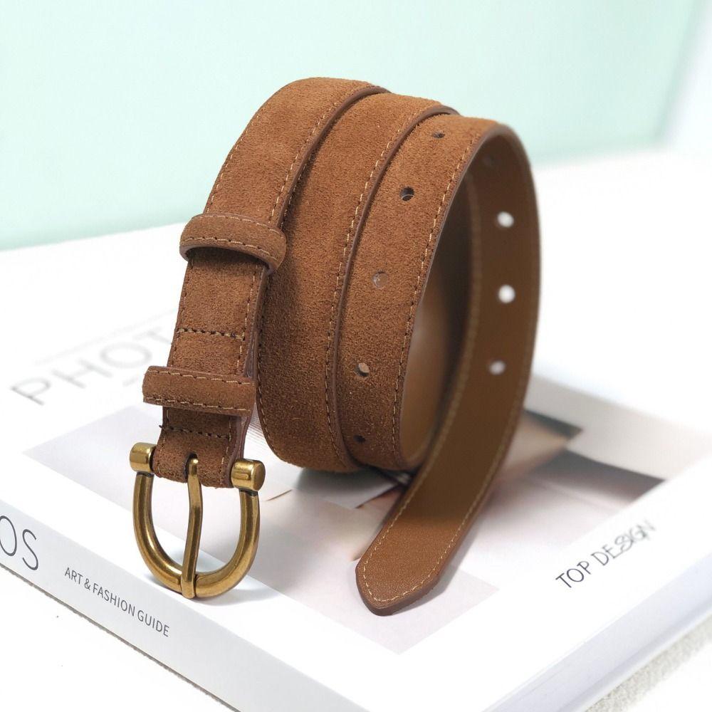 Luxus Design Damen Taillengürtel Dornschließe Breiter Bund Wildleder Gürtel Mantel Rock Dekoration