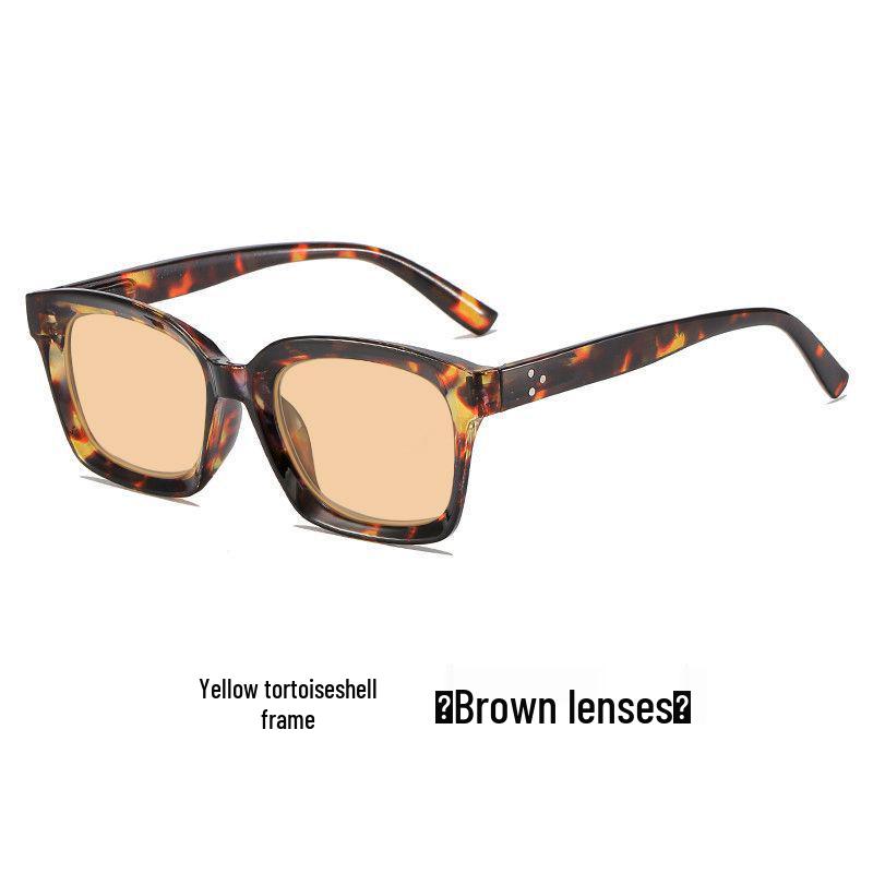 Unisex Large Frame Night Vision Anti-Blue Light Glasses with Spring Hinges