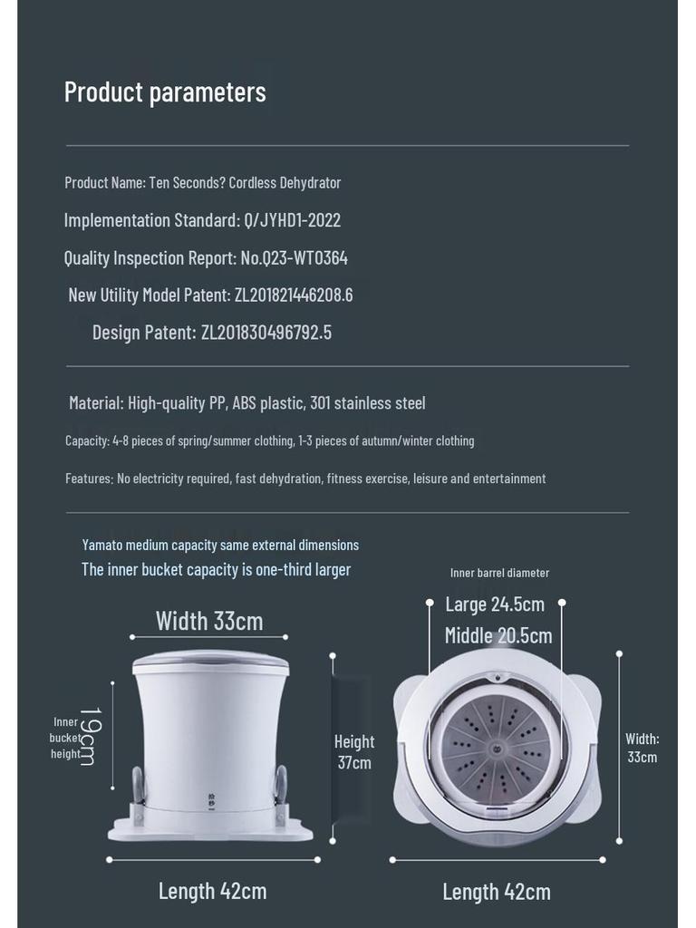 Manuelle Schleudertrockner: Schneller, stromloser Dörrgerät für Studentenwohnheime
