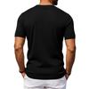 Men Retro Casual Ribbed Henley Short Sleeve Sports T Shirt
