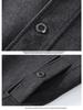 Men's Double Collar Woolen Coat for Autumn and Winter