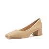 5882 new single shoes comfortable and versatile casual not tired feet thick heel square head women's single shoes spring,  autumn and winter 5.5CM